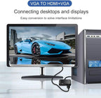 VGA to HDMI VGA Audio Video Cable Adapter Converter Splitter - Image 6
