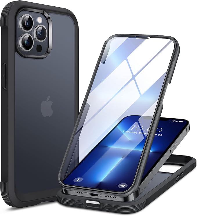 Miracase Glass Case for iPhone 13 Pro Max 6.7 inch, Upgrade Full-Body Clear by Miracase