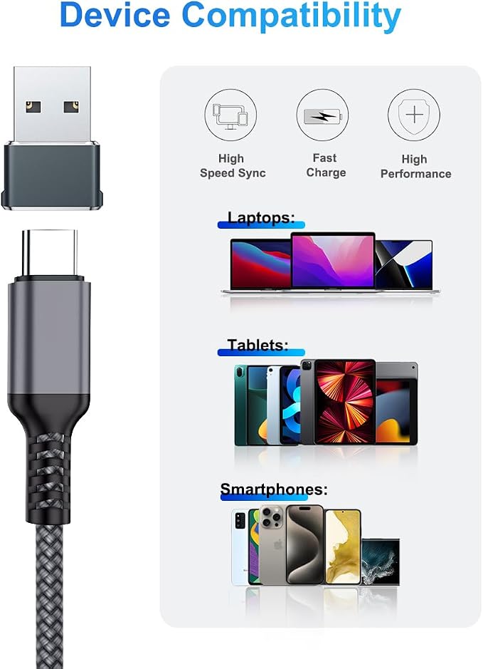 Elebase USB C to C 100W Charging Cable 6.6FT - Image 7