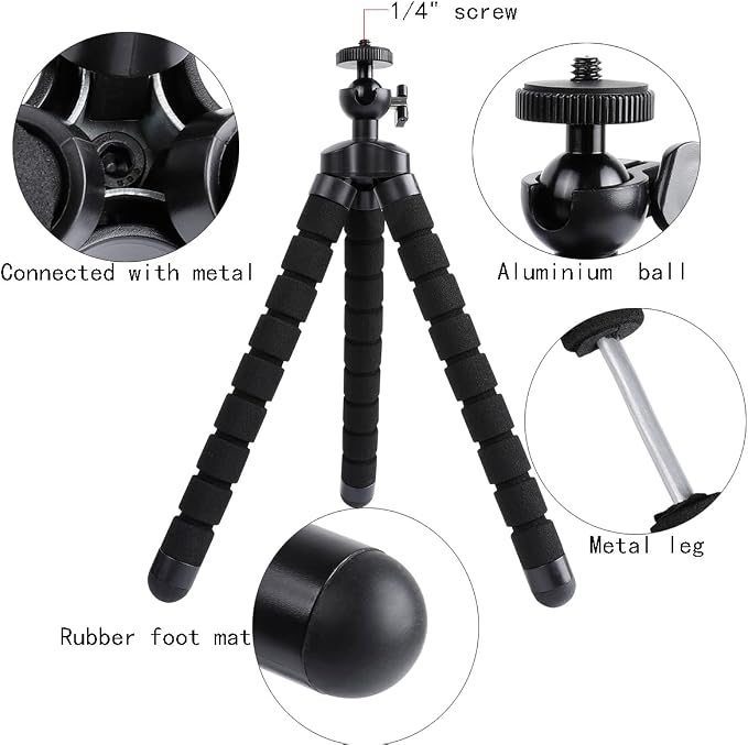 Magnetic Flexible Tripod for iPhone, Mini Bendable Tripod Stand - Image 4