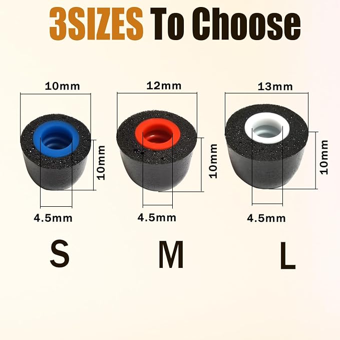 Memory Foam Tips Replacement Earbuds Tips Noise Reduction Anti-Slip fit - Image 5