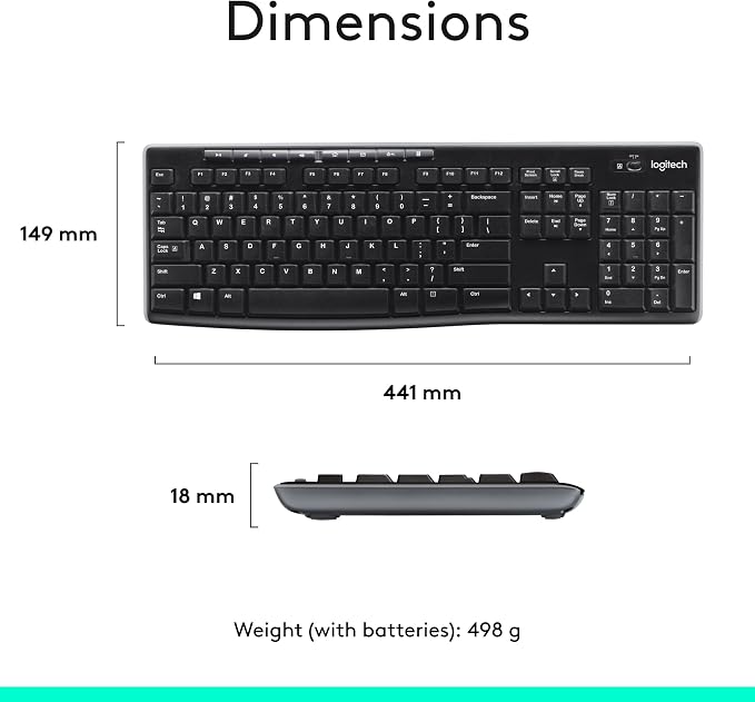 Logitech MK270 Wireless Keyboard and Mouse Combo - Image 9