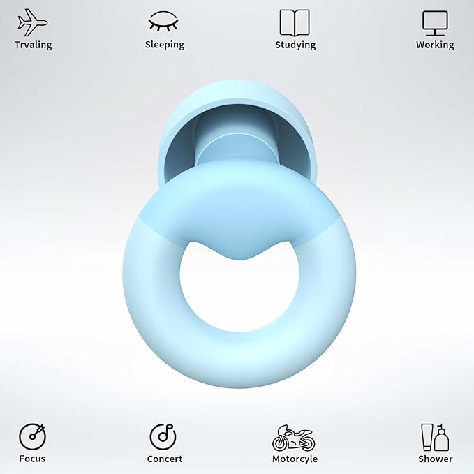 Soft Silicone Earplugs for Sleeping & Noise Reduction - Image 2