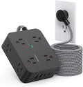 Surge Protector Power Strip 15 Ft Long Cord, HANYCONY Extension Cord 15 Feet by HANYCONY