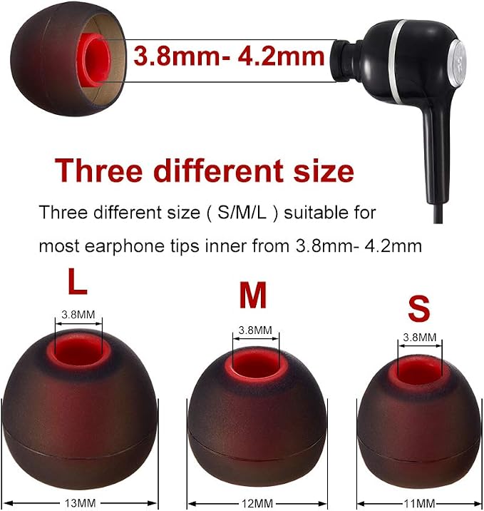 Earbud Tips Soft Silicone Earbuds Replacement Tips Fit - Image 3