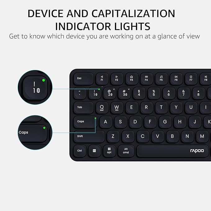Rapoo 9360M Wireless Keyboard and Mouse Combo, Blade-Series E9310M 99-Key - Image 6