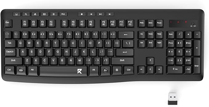 Redragon BK-7367 2.4G Wireless Keyboard, Membrane Computer Keyboard by REDRAGON