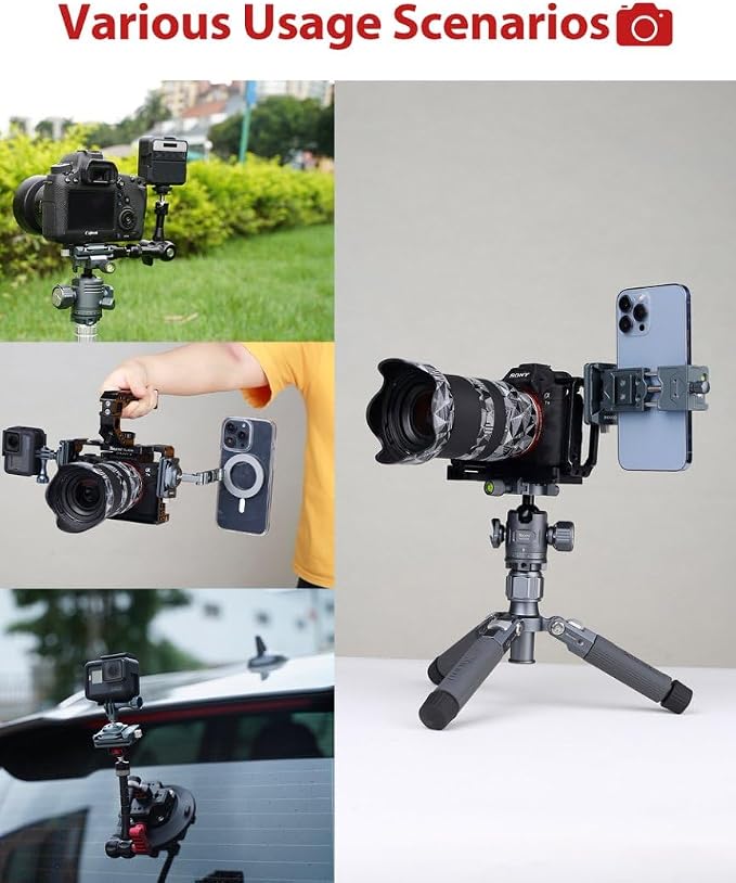 Camera Quick Release Plate Kit, w 1/4" to 3/8" Screw Thread, Quick Release - Image 8