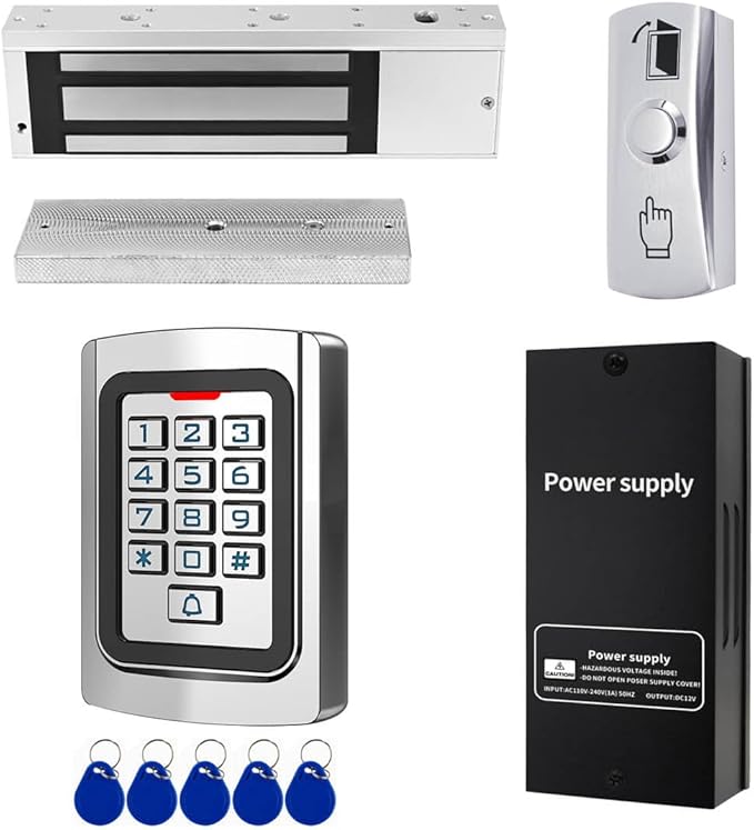 Door Access Control System 1200lb Electric Magnetic Door Lock Kit Waterproof by YUHANUS