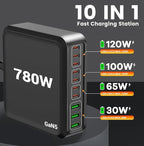 780W USB C Charger Block Fast 10-Port USB C Charging Station GaN PD 120W Laptop - Image 4