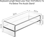 Egchi Acrylic Monitor Stand, 2 Tiers Computer Monitor Riser, Monitor - Image 2