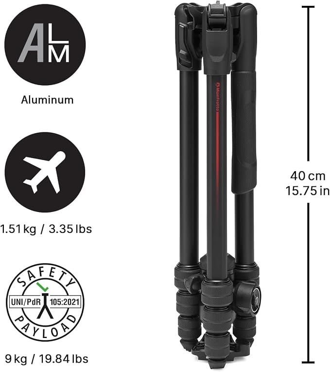 Manfrotto Befree Advanced AS, Camera Tripod, Twist Lock, Compatible - Image 2