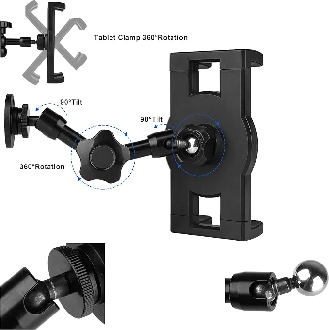 Heavy Duty Drill Base iPad Mount, Tablet Holder - Image 5