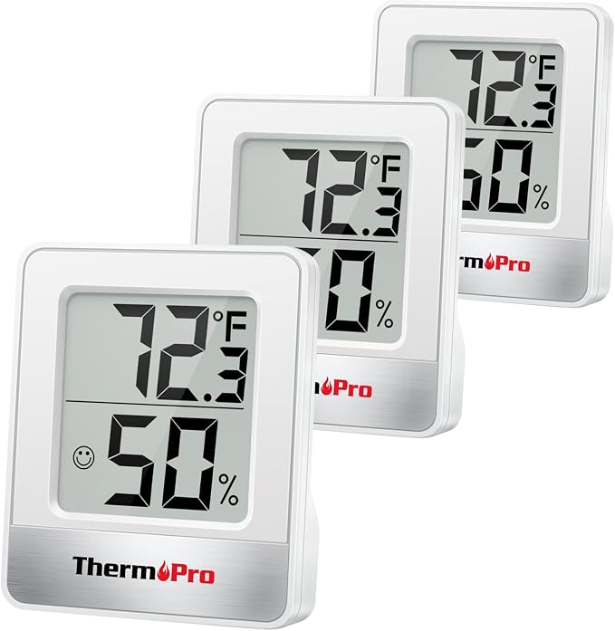 ThermoPro TP49 3 Pieces Digital Hygrometer Indoor Thermometer Humidity Meter by ThermoPro