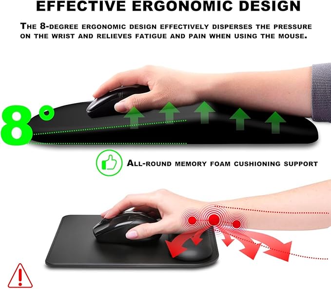 Mouse Pad Wrist Support, Ergonomic Mouse Pad - Image 5