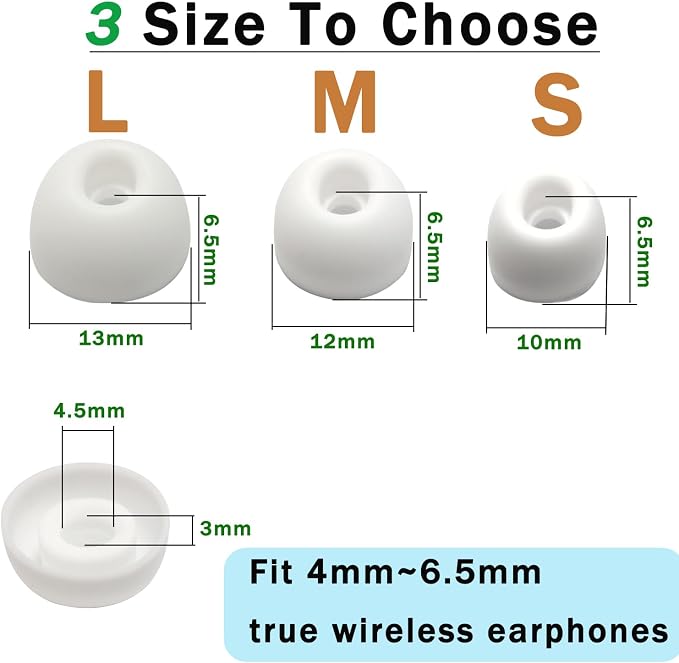 Earbuds Tips Replacement Universal Oval Earbuds Tips - Image 4