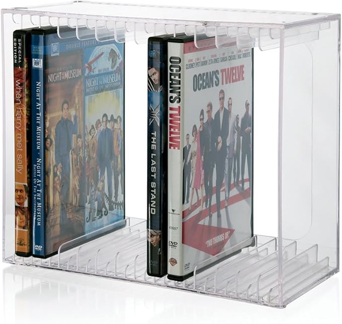STORi Stackable Clear Plastic DVD Organizer by STORi