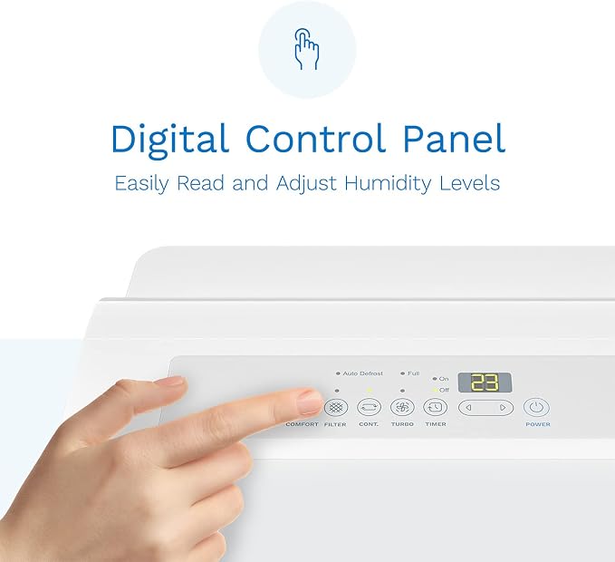 hOmeLabs 1, 500 Sq. Ft White Dehumidifier - Image 3