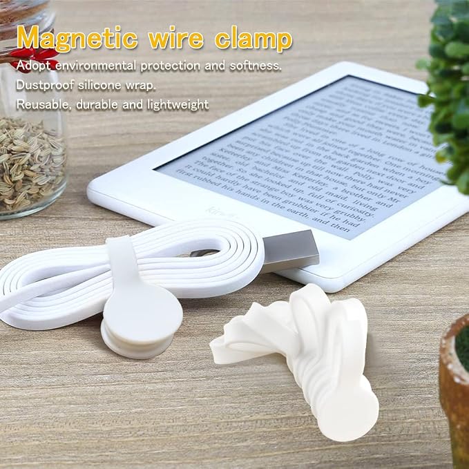 Viaky 6PCS Silicone Cable Straps Reusable Twist Noticeboard Fridge Magnets Ties - Image 3