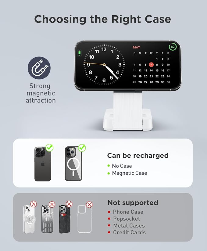 3 in 1 Magnetic Wireless for iPhone Charging Station: Foldable Portable Charger - Image 2