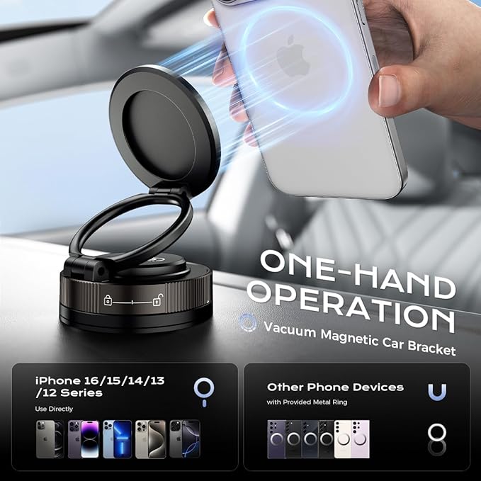 Nano Gel Car Phone Holder, 360°Rotation Adjustable Magnetic Cellphone Mount - Image 5
