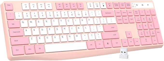 Lovaky Wireless Keyboard, 2.4G Ergonomic Wireless Computer Keyboard, Enlarged by LovakyOfficeExpert
