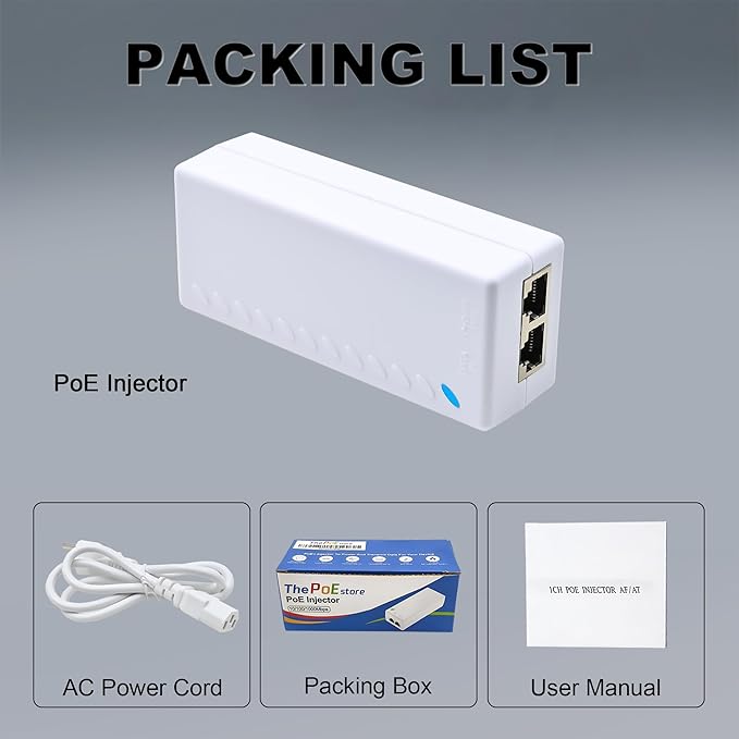 Gigabit PoE+ Injector – Converts Non-PoE to PoE+, 30W Power, Plug & Play - Image 5