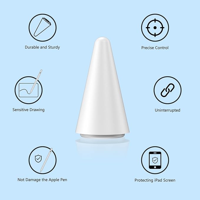 8 Pack Apple Pencil Tips, Replacement Tips Only Compatible - Image 2