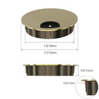 Desk Grommet 2-3/8 Inch 60mm, Zinc Alloy Computer Desk Wire Hole Cover - Image 2
