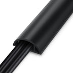 8.5FT Black Cord Cover Floor, Cord Protector, Floor Extension Cable Cover by LZEOY
