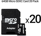 Micro Center 64GB Class 10 Micro SDXC Flash Memory Card 20 Pack - Image 2