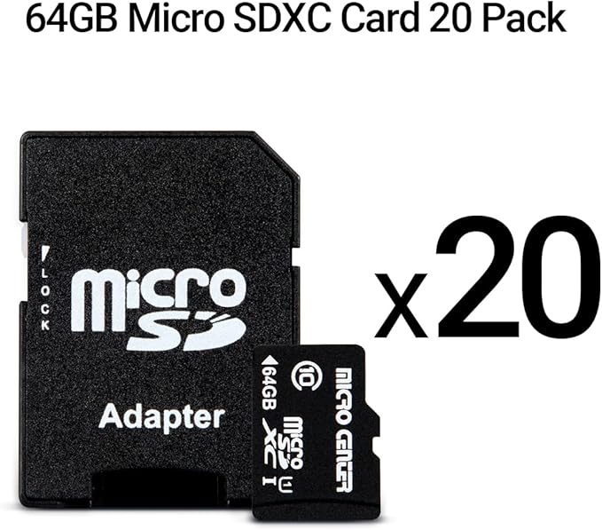 Micro Center 64GB Class 10 Micro SDXC Flash Memory Card 20 Pack - Image 2