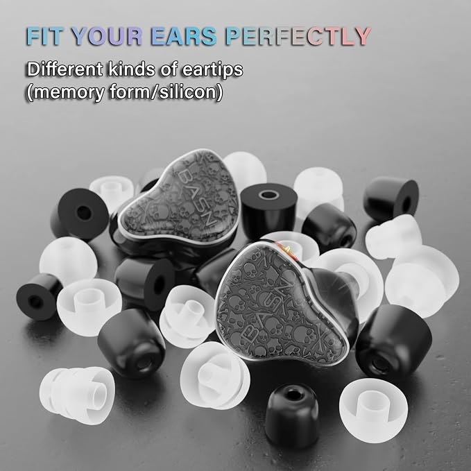BASN Bmaster5 in Ear Monitors, 1DLC Diaphragm+4BA 5 Drivers Drummers Headphones - Image 5