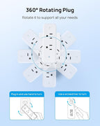 TROND Outlet Extender Surge Protector, 6 AC Outlet Splitter - Image 4