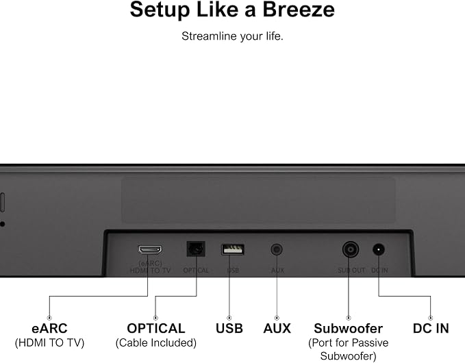ULTIMEA 5.1ch Sound Bar with Dolby Atmos, Surround Sound System - Image 9