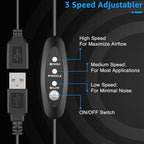 GDSTIME 120mm x 32mm USB Blower Fan - Image 3