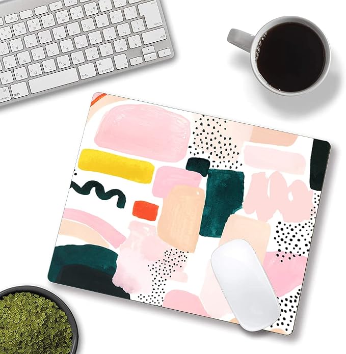 Mouse Pad, Abstract Graphic Design Mouse Pad, Washable Square Cloth Mousepad - Image 3