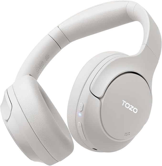 TOZO HT2 Hybrid Active Noise Cancelling Headphones, Wireless Over Ear Bluetooth by TOZO