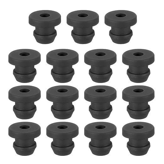 PATIKIL 6mm / 1/4 Inch Drill Hole, 1/8 Inch ID Rubber Grommets by PATIKIL