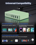 105W USB C Charger Block, 8-Ports GaN III Fast Charging Station Hub, QC4.0+PD - Image 3