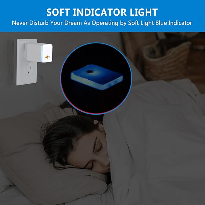 evron Plug-In Air Ionizer for Home & Travel, 20 Million Negative Ions/sec - Image 3