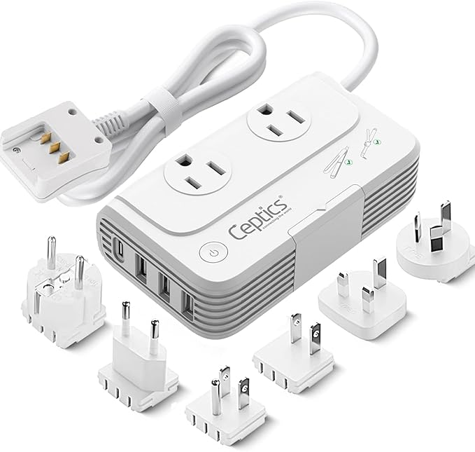 Ceptics Travel Voltage Converter -200W Convert 220V to 110V by Ceptics