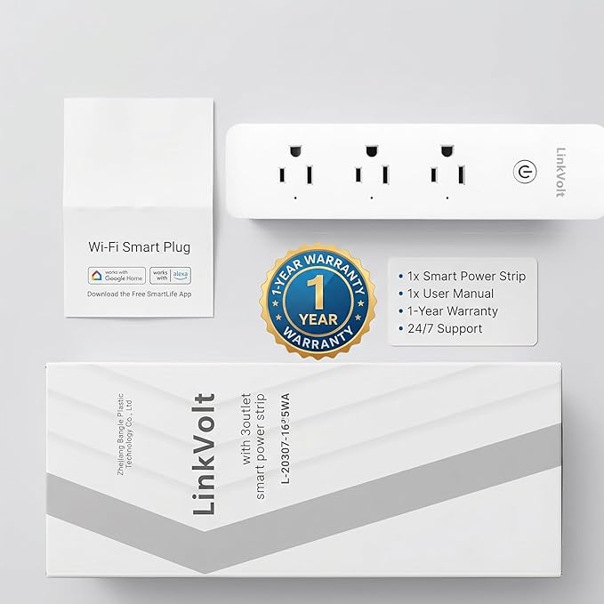 LINKVOLT Smart Power Strip WiFi Surge Protector Alexa Google Home Voice Control - Image 7