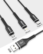Multi Charging Cable 2Pack 4FT, 3 in 1 Charger Cable Braided Universal Phone - Image 8