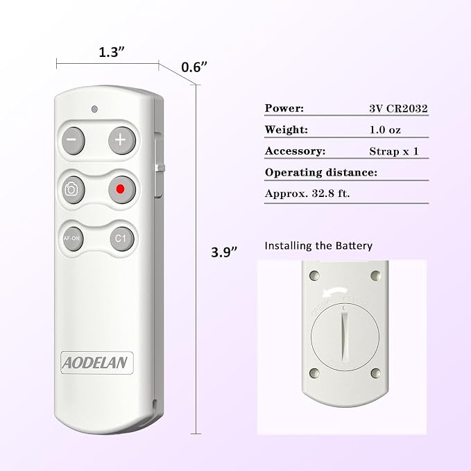 AODELAN Camera Wireless Shutter Release Remote Control - Image 8