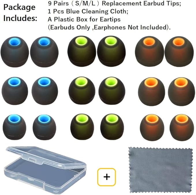 Earbud Silicone Ear Tips Replacement Earbuds Gels - Image 2