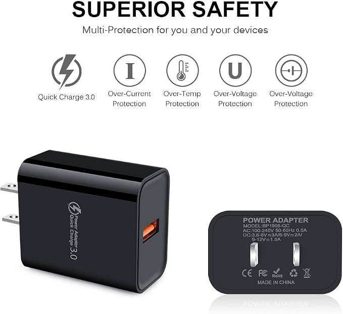 USB Type C Charger Fast Charge Dual USB Wall Plug Charging Blocks Android C - Image 5
