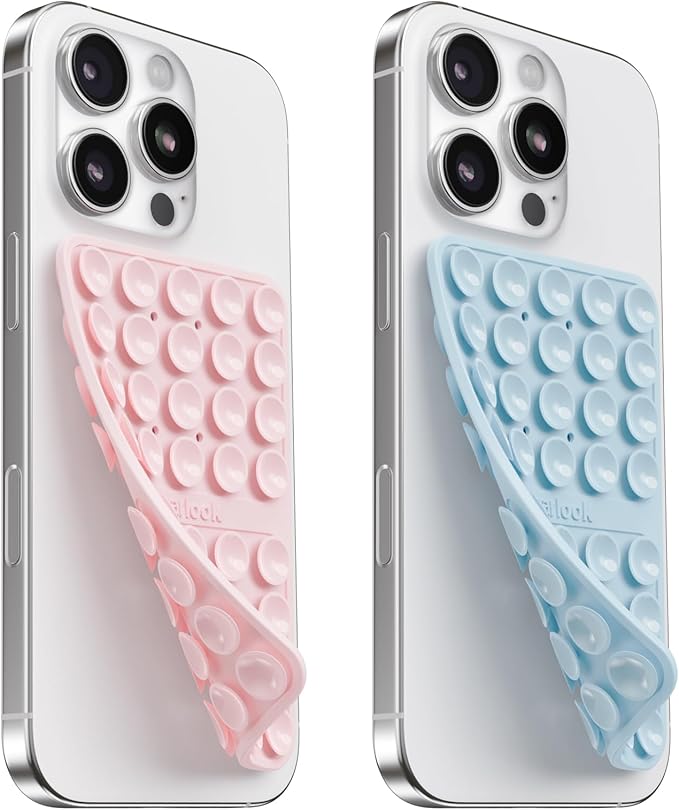 2PCS Silicone Suction Cup Phone Case Mount Double Sided, Hands-Free Phone by KlearlookMaximizedClarity