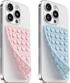 2PCS Silicone Suction Cup Phone Case Mount Double Sided, Hands-Free Phone by KlearlookMaximizedClarity