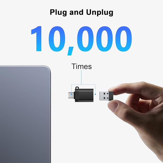 BORLTER CLAMP OTG Micro/USB-C Adapter 2Pack, USB C to USB Adapter 3.0, Micro - Image 6